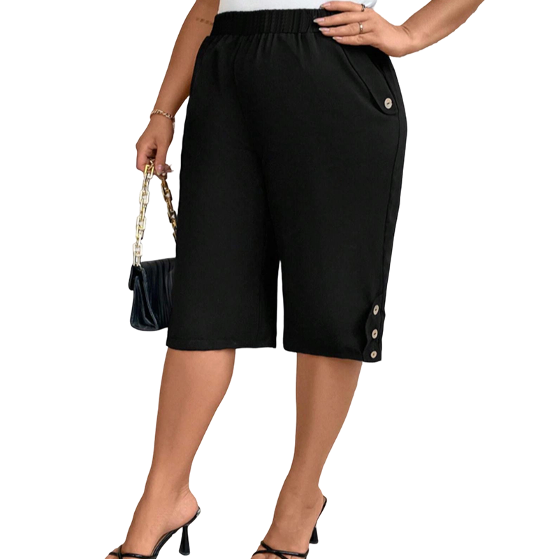 👖New Arrival❣️Women's Casual Comfortable Elastic Waist Capri Pants
